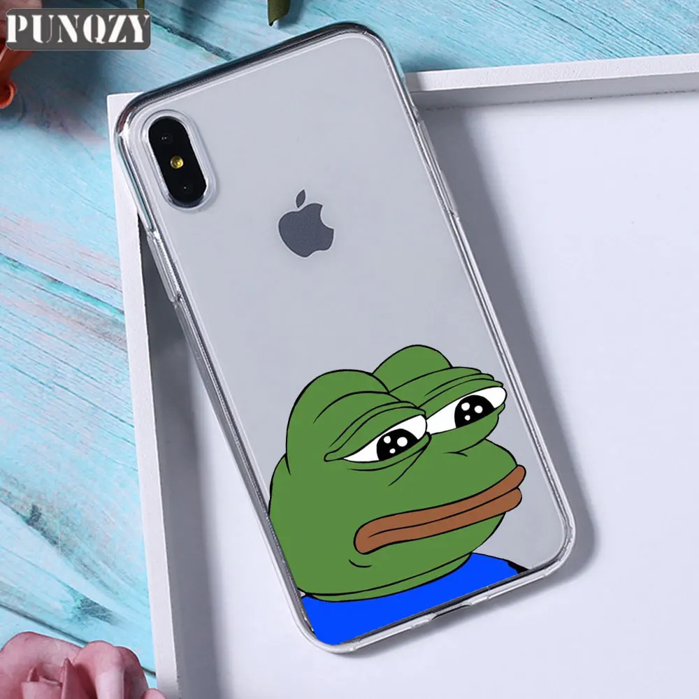 TPU A376 Забавный чехол для телефона Pepe The Frog Happy Cry fees Good Man для iPhone 11 pro max 6 6S 8 7 Plus 5 5S X XR XS MAX силиконовый чехол из ТПУ - Цвет: TPU A376