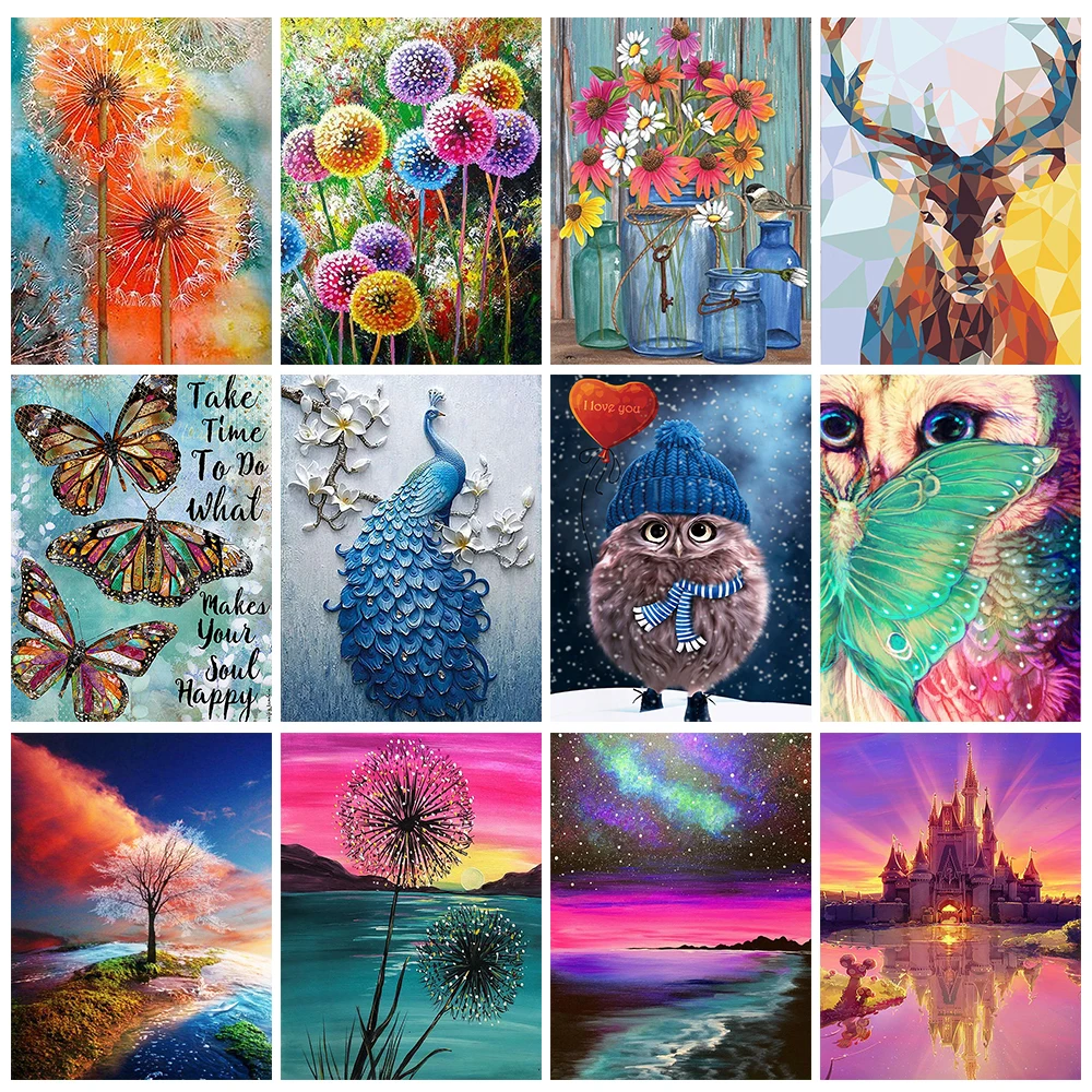 

Animal Diy Diamond Painting Kit Peacock Elephant Animal Mosaic Diamond Three-dimensional Embroidery Rhinestone Home Decoration