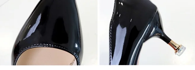 Женские туфли с закрытым носком очень размера плюс на высоком каблуке 17-2