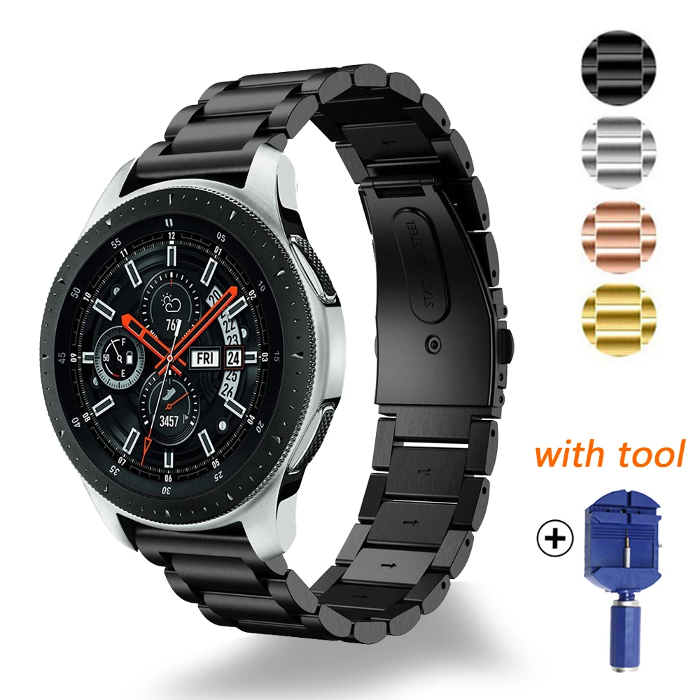 

20 22mm Stainless Steel Watchband Strap For Samsung Gear S2 S3 Smart Watch Band For Huawei Amazfit GTR 42 47mm/GT2 Pro Bracelet