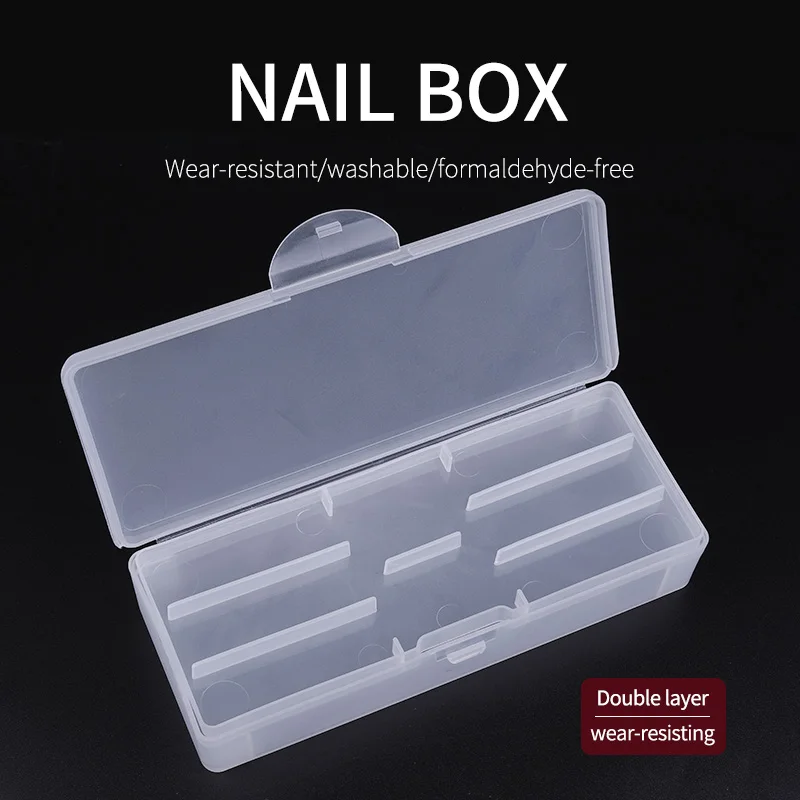 1 шт. прямоугольный двухслойный инструмент для дизайна ногтей пустой ящик