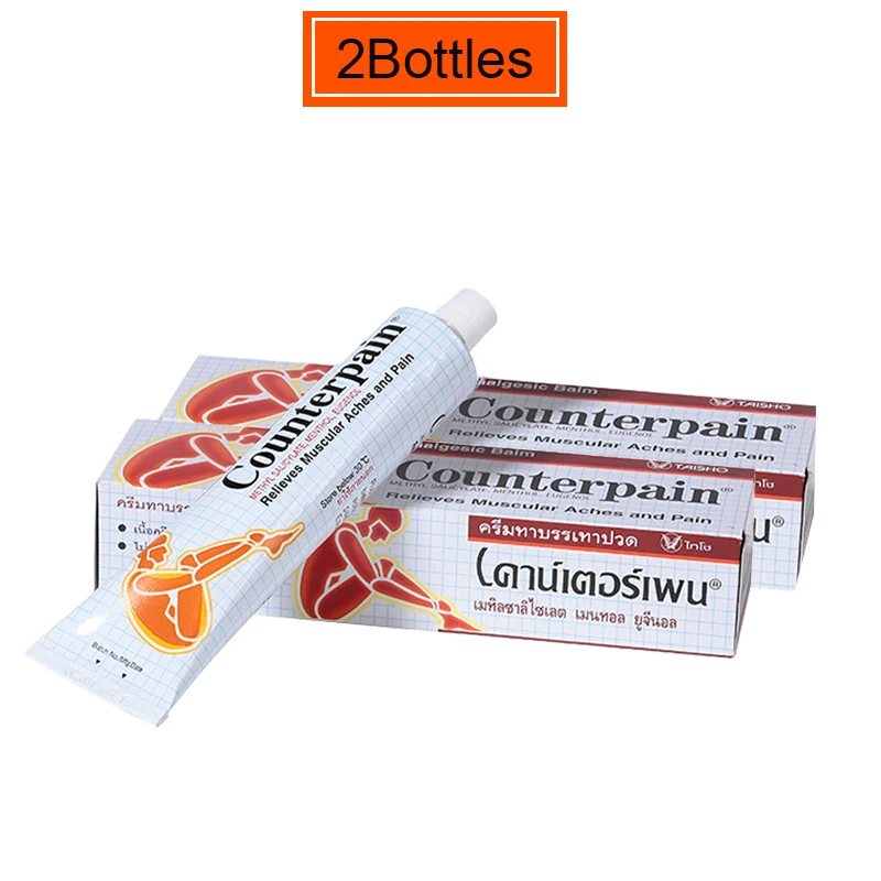 

2PCS Thailand Painkiller Analgesic Balm Counterpain Warm Cream Pain Relief Ointment For Muscle Rheumatoid Arthritis Plaster