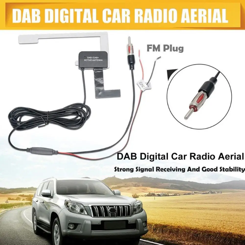 

Автомобильная радиоантенна DAB, усилитель FM-сигнала, ресивер радиосигнала, встроенный радиоусилитель, мощный стабильный сигнал