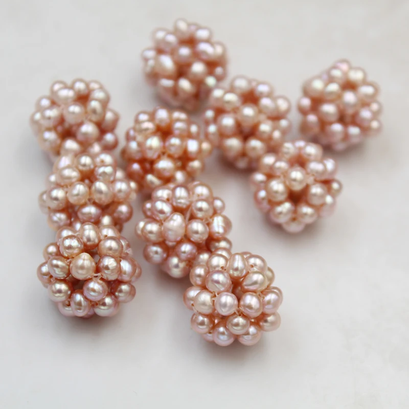 Бусины Из Натурального пресноводного жемчуга круглые бусины ручной работы в
