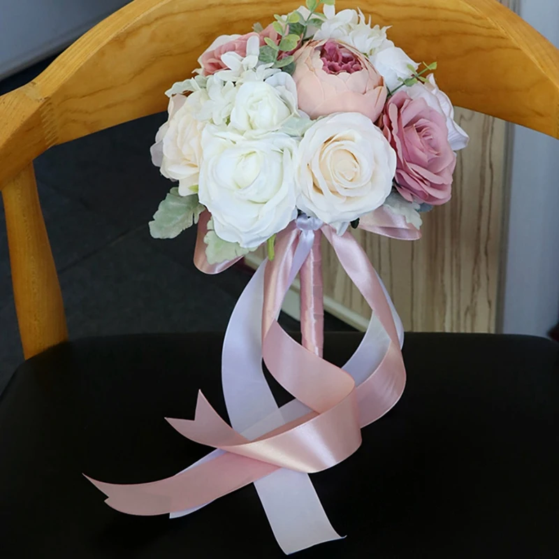 

Artificial Rose Flowers Wedding Bride Holding Flowers Wedding Supplies Wedding Bouquets, Flower Girl Bouquet