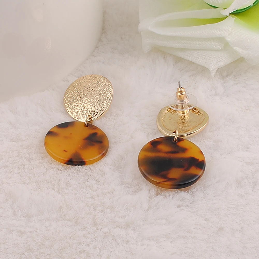 Женские Геометрические круглые ацетатные серьги из акриловой смолы | Украшения и
