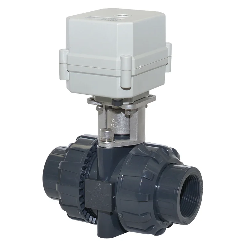 Фото BSP/NPT 1/2 ''-2'' ПВХ моторизованный шаровой клапан DC 12 V/24 V электрический кран BSP/NPT 1/2 ''-2'' ПВХ моторизованный шаровой клапан DC 12 V/24 V электрический кран