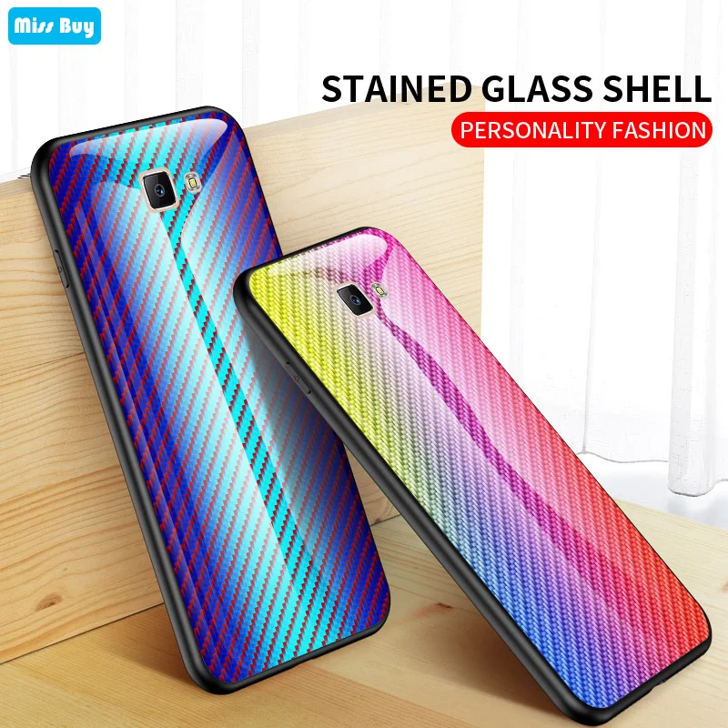 Чехол из углеродного волокна с закаленным стеклом для Samsung galaxy J5 J7 J2 Prime Pro 2018 J120 J4 A2