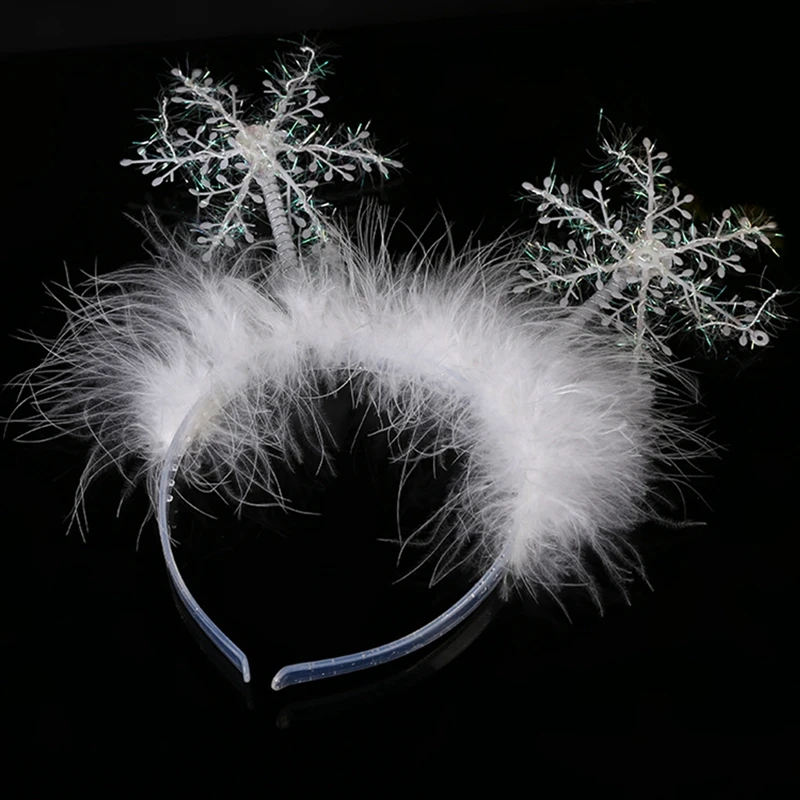 

Christmas Headband Snowflower Antlers Hairhoop Kid Adults Headwear Reindeer Christmas Party Decorations Prop