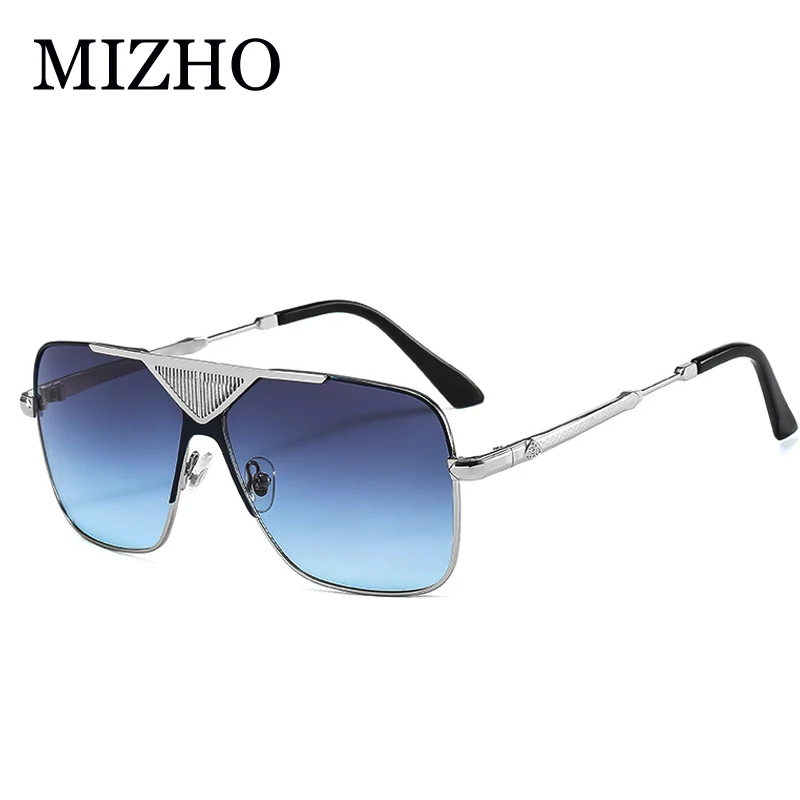 

MIZHO Fashion Protable Big Square Metal Men Sunglasses Women Vintage Quality Gradient Tinted Sun glasses Ladies Brand