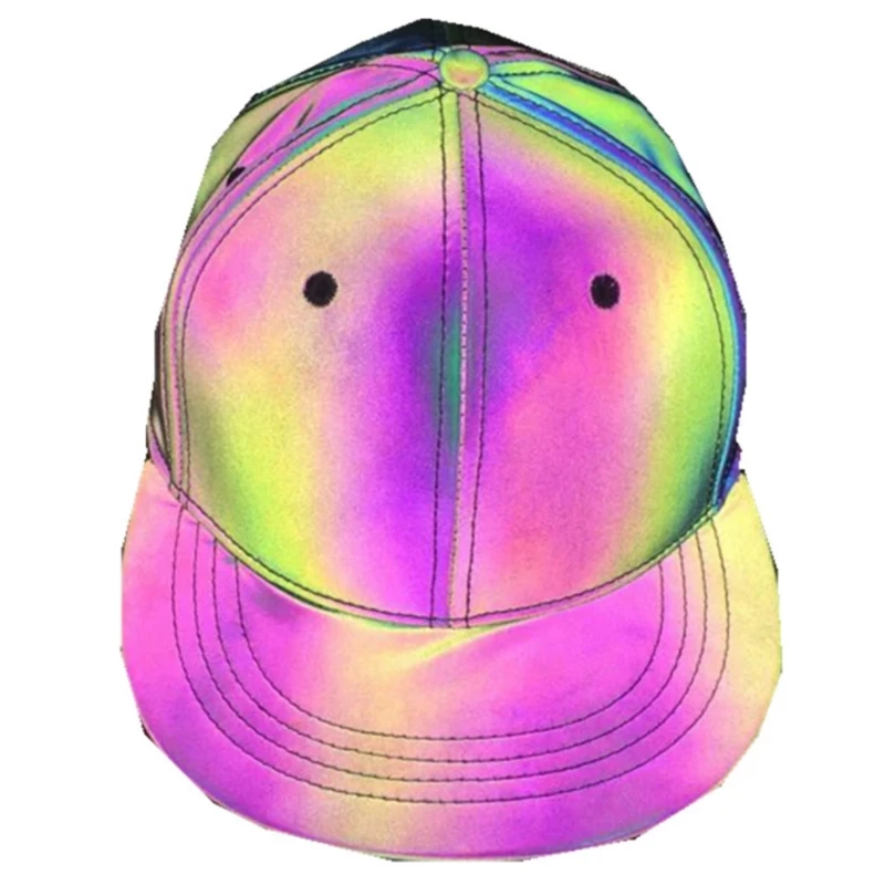 

Color Reflective Cap For Men's And Women's Night Light Color Sun Hat Outdoor Street Hip Hop Street Dance Night Light Hat