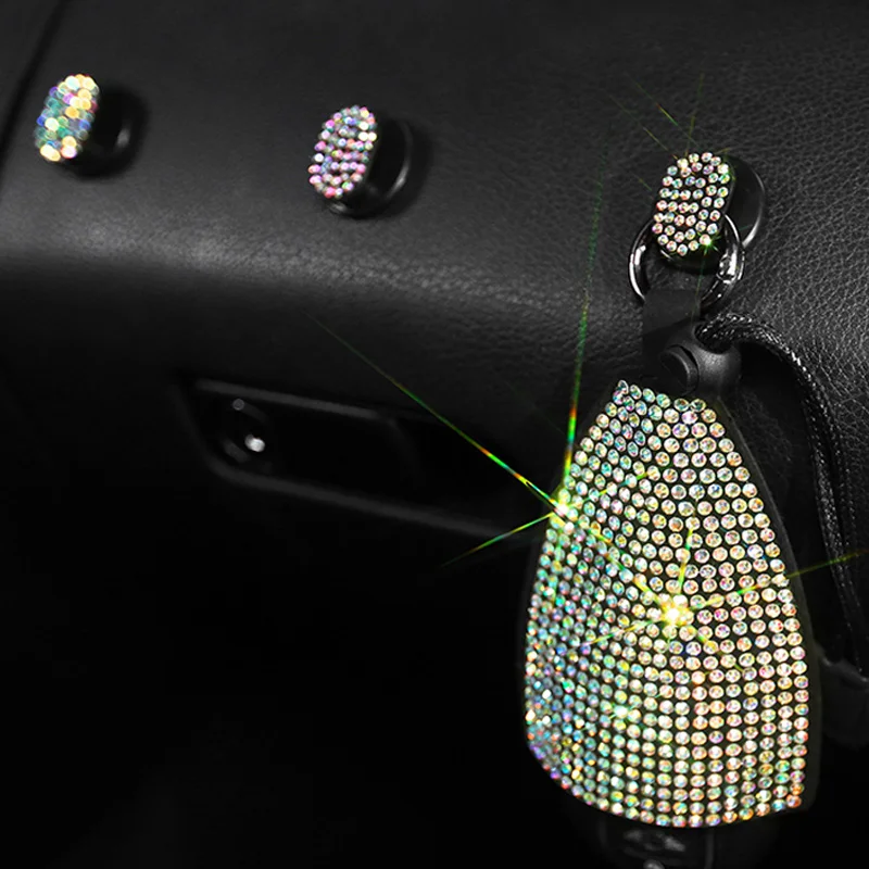 1 шт. автомобильные крючки Rhineston органайзер вешалка для хранения USB кабеля