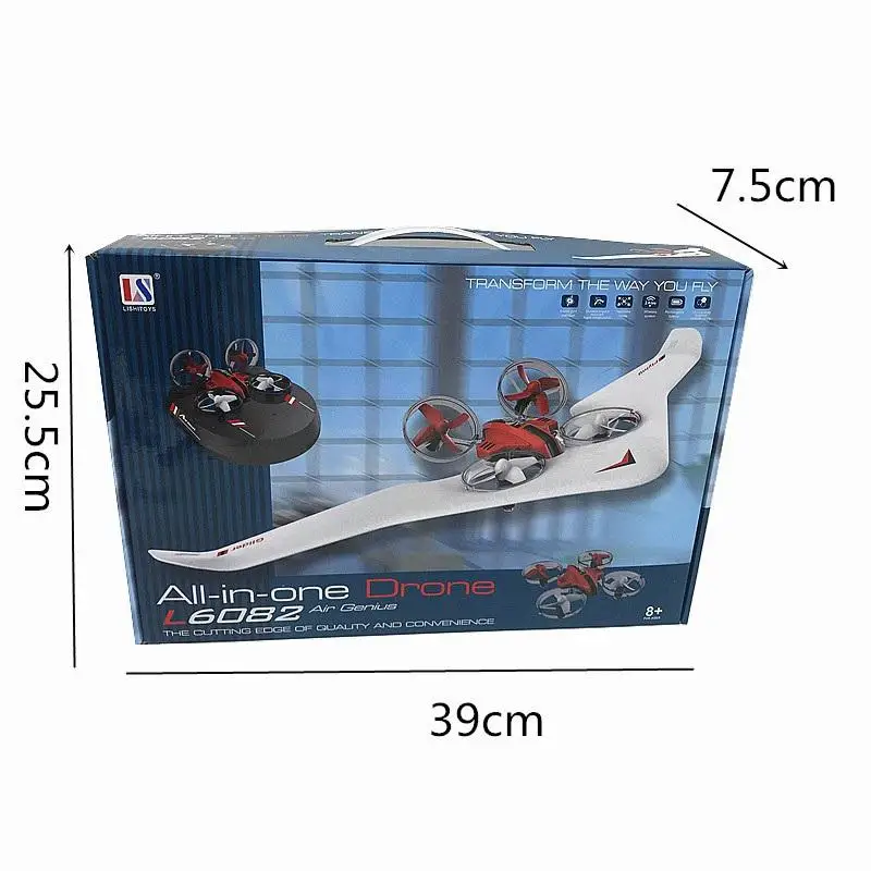 

DIY Fixed Wing 3 In 1 RC Glider Model Toy Electric 2.4G Land Sky Mode RC Drone