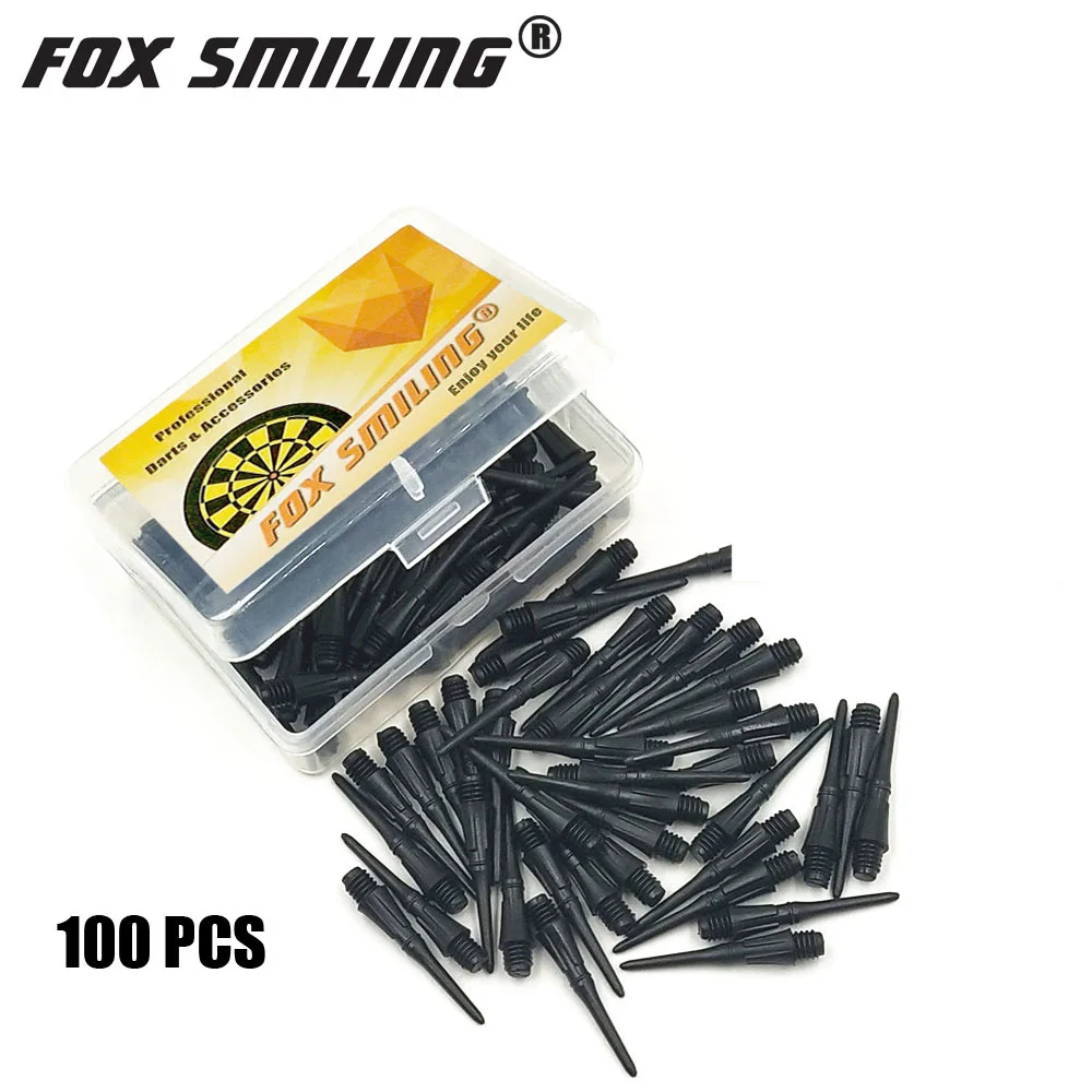Fox Smiling100pcs 25mm 2BA профессиональная Дротика мягкий наконечник для электронного s Dardos
