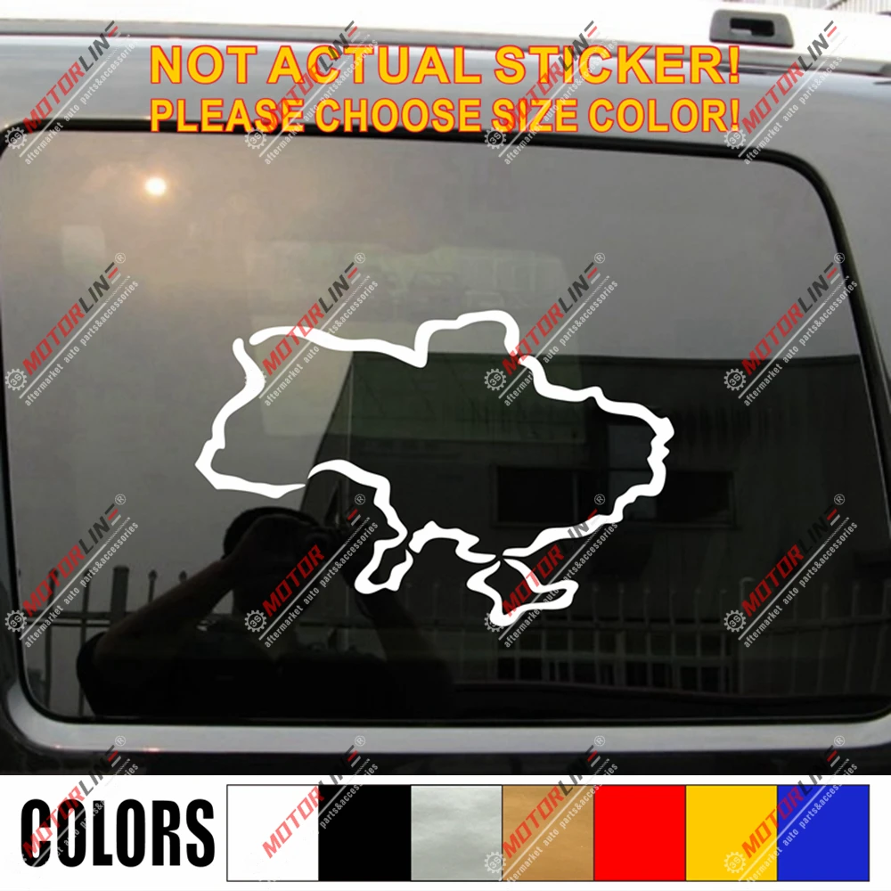 Украина карта Наклейка украинский контур силуэт автомобиля винил высечки a |