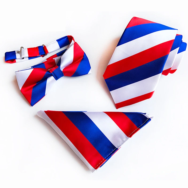 Модный Шелковый бабочка 8 см Карманный платок набор галстуков красная синяя