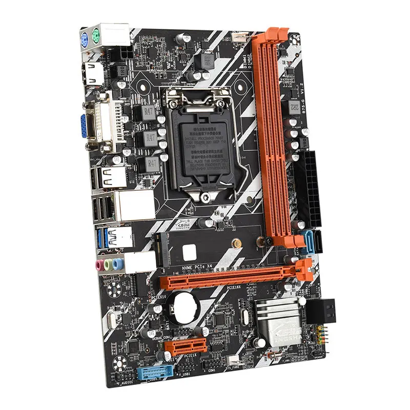 Verkaufen JINGSHA B75G LGA 1155 Motherboard Set Mit 2x8GB = 16GB 1600MHz DDR3 Desktop Speicher USB 3,0 SATA3 NVME M.2 Slot