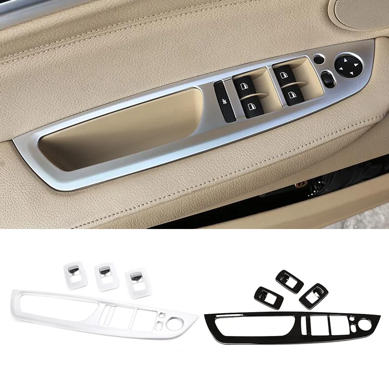 

For BMW X5 E70 07-13 & X6 E71 08-14 Black Door Armrest Car Window Lift Switch Button Frame Trim Cover