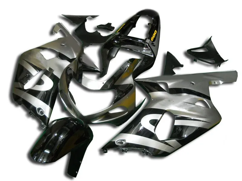 Комплект обтекателей для GSXR600 750 K1 01 02 03 GSXR 600 GSXR750 2001 2002 2003 ABS серебряные черные