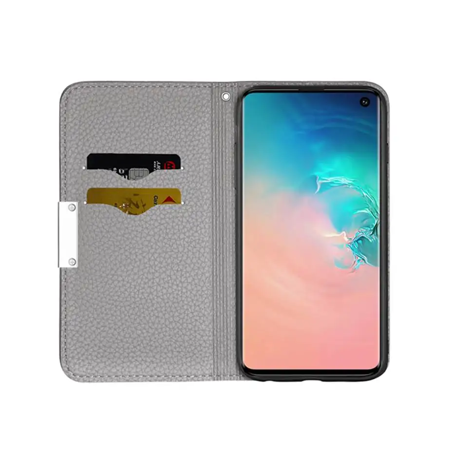 PU Leather Flip Case For Samsung S7 S8 S9 S10 J4 J6 Plus e Edge A10 A20 A30 A40 A50 A60 A70 A90 M40 Note 10 Pro Phone Case Cover