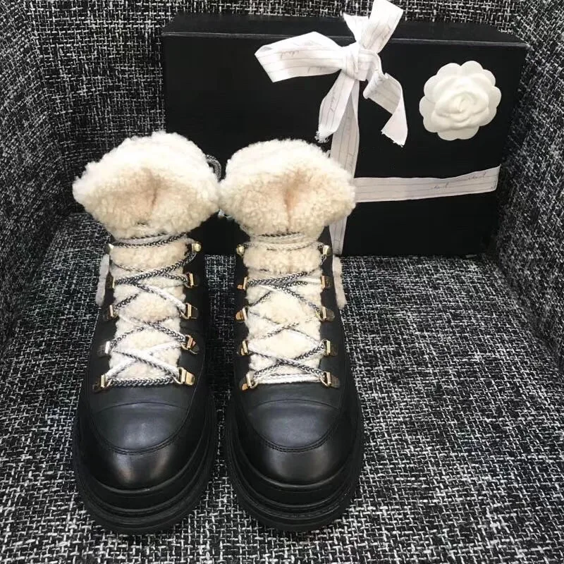 Женские зимние сапоги из натуральной кожи на шнуровке с мехом|Зимние сапоги| |