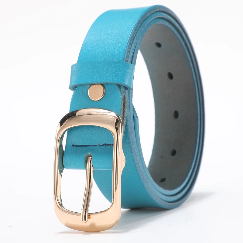 Fashion women's belt 5 color 100% cowhide leather designer belt luxury full grain leather alloy buckle ladies belt gift gift