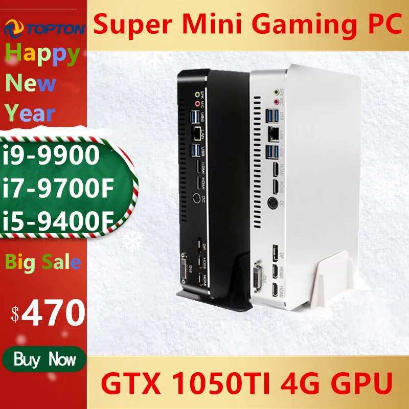 2020 мини игровая настольных ПК уровень i9 9900 i7 9700F i5 9400F GTX1050TI 4G GPU Win10 микро ЭВМ NVMe 2 *
