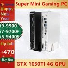 2020 мини игровая настольных ПК уровень i9-9900 i7-9700F i5-9400F GTX1050TI 4G GPU Win10 микро ЭВМ NVMe 2 * HDMI 2,0 DVI DP AC Wi-Fi