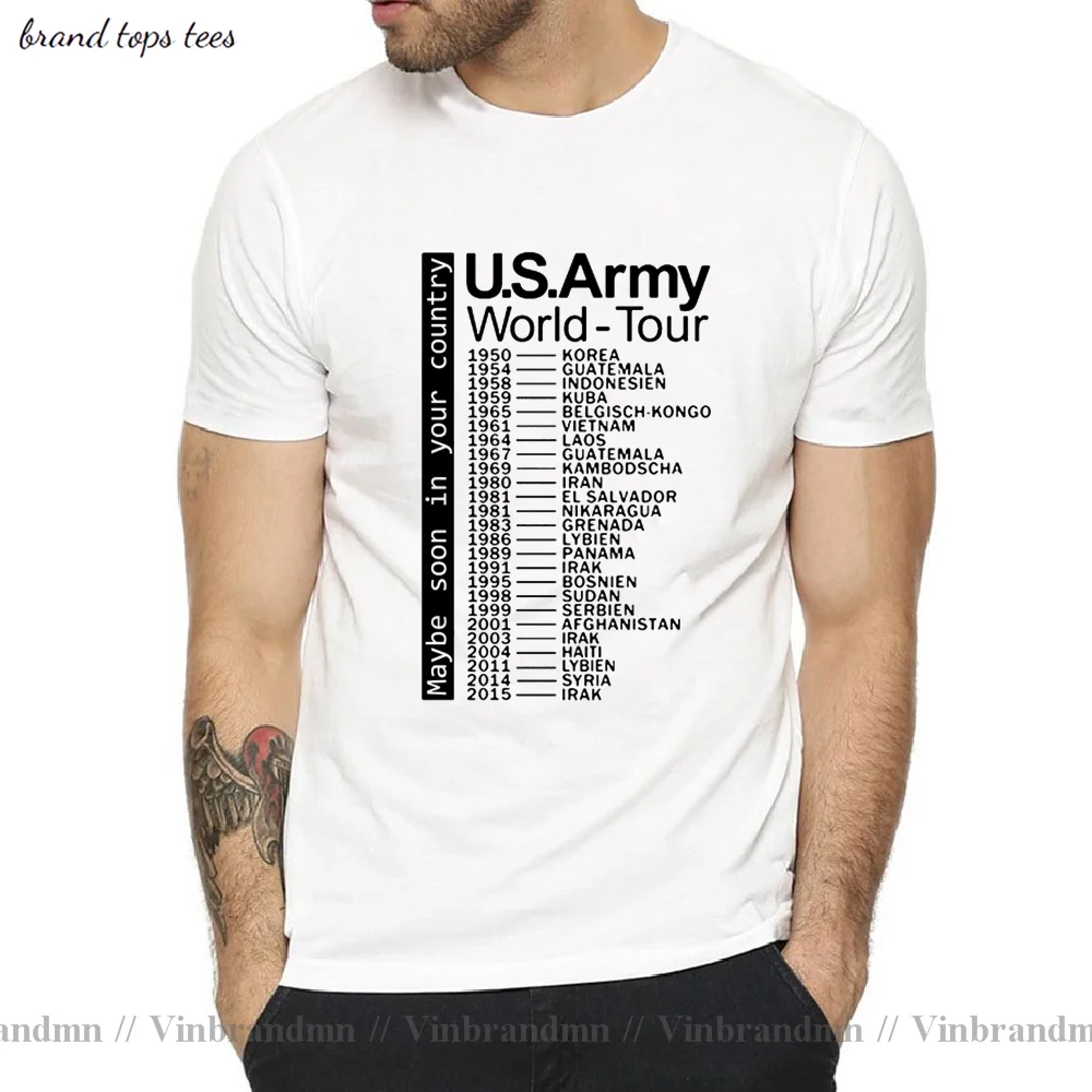 

2021 забавная футболка военного дизайна для концерта, мужские футболки армии США для мирового турнира, Мужская футболка, Модные топы для отды...