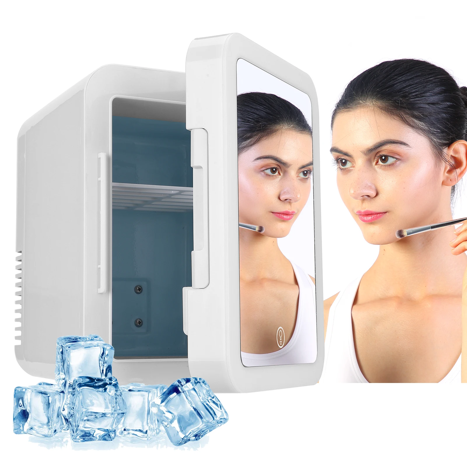 

4L Mini Cosmetics Refrigerator Cooling Heating Freezer with Makeup Mirror (EU Plug 220V)