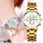 Часы наручные NIBOSI женские кварцевые, брендовые Роскошные модные водонепроницаемые из нержавеющей стали