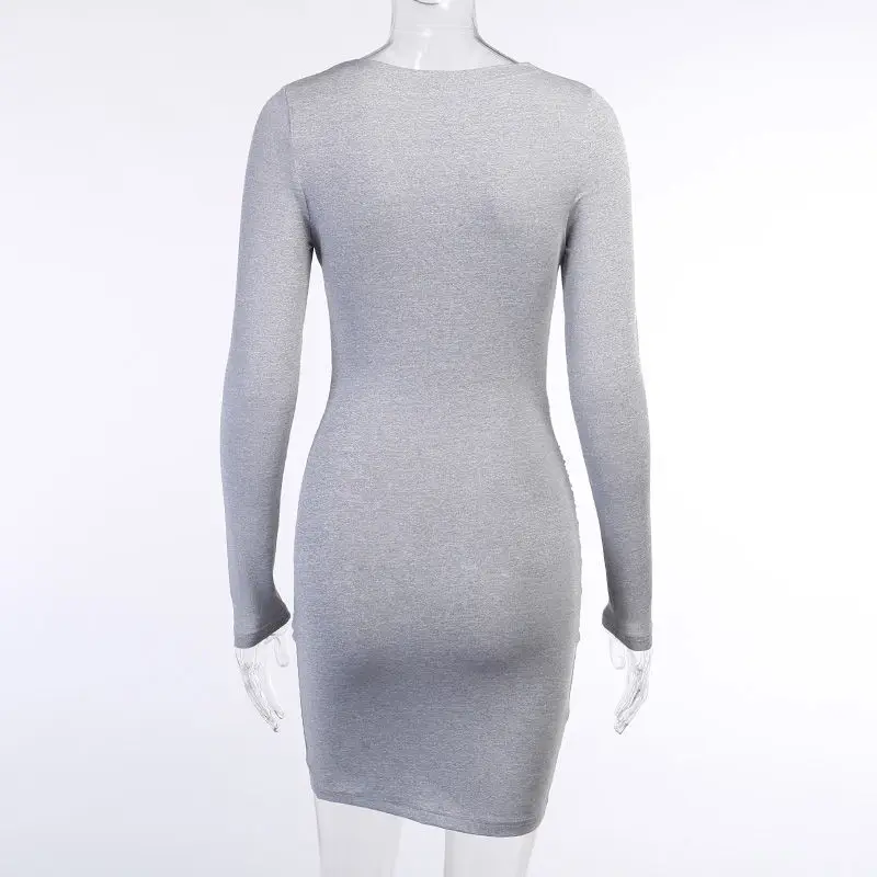 

Sexy solid slim Fashion Draped Mini dress Women Black long sleeve Sexy Dresses Ladies 2021 new Street Casual summer Clothing