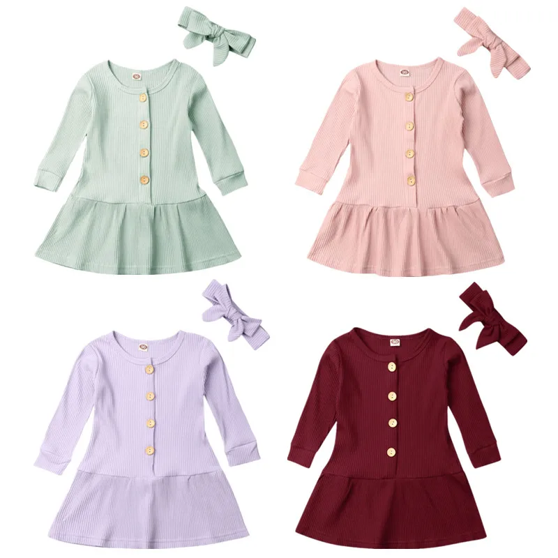 Комплект осенней одежды из 2 предметов для новорожденных девочек от 1 до 5 лет