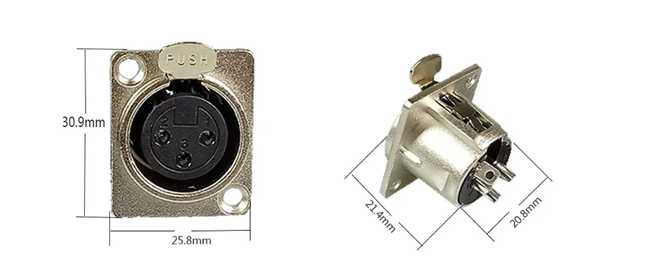 10 шт./лот XLR разъем 3 Pin Мужской/Женский XLR Панель Крепление никелированный XLR штекер Jack провода разъем