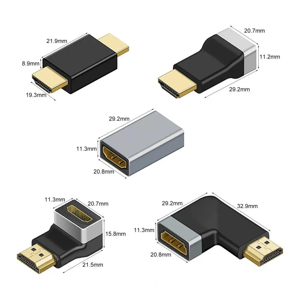 

Straight-through Male Adapter Extender Quick Transmission High Definition Aluminium Alloy 8K 60Hz Video Converter For Computer