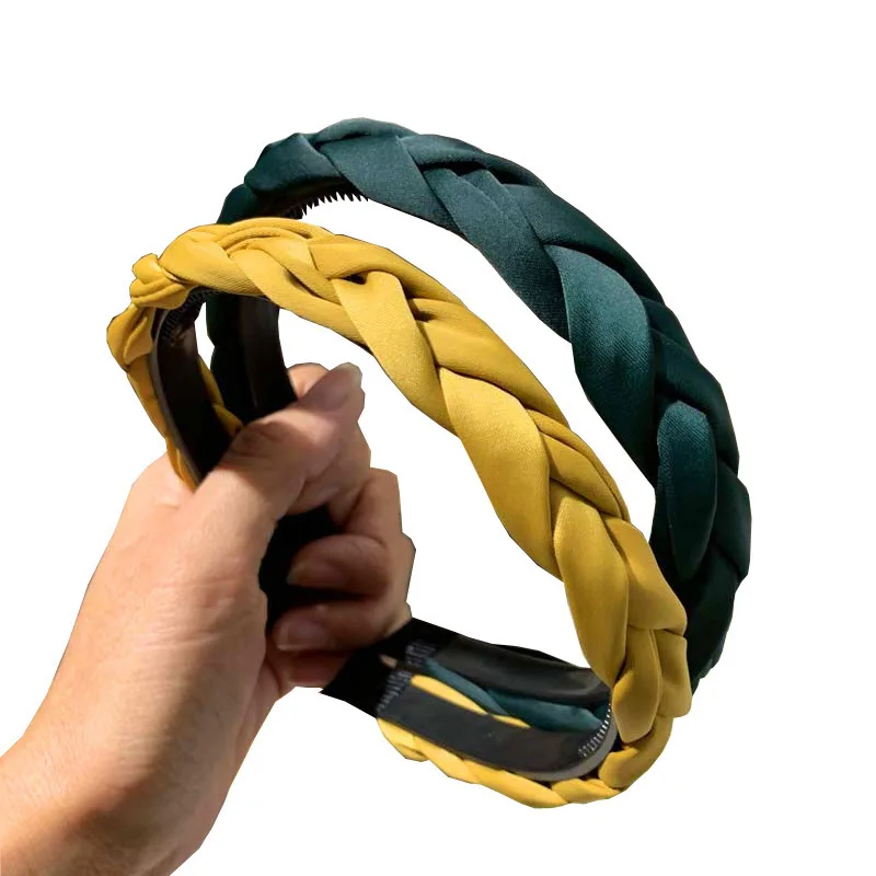 Обруч для волос хвоста однотонный в стиле селебрити |