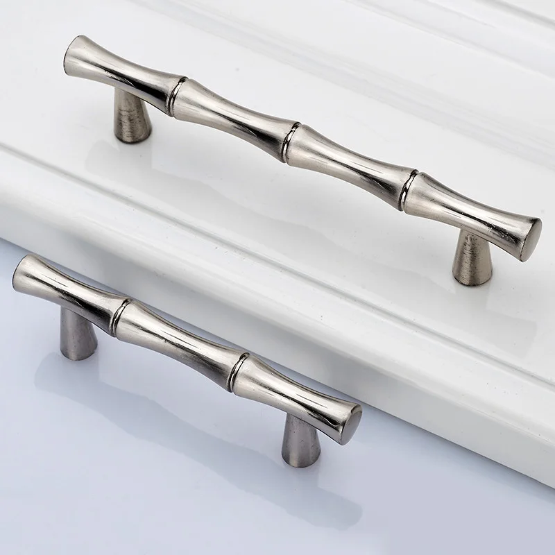 Бронзовая ручка античная дверная для шкафа в стиле ретро выдвижная бамбуковая