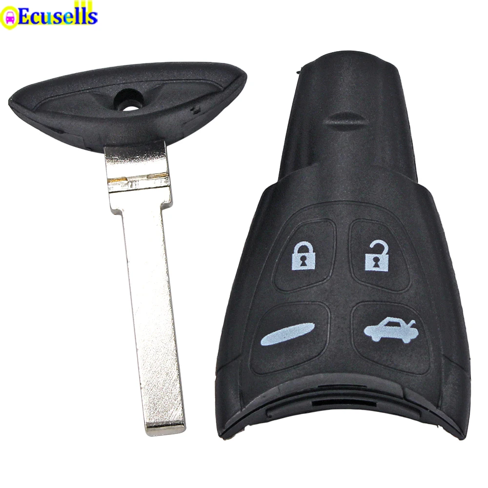 Замена 4 кнопки дистанционного ключа оболочки чехол Брелок для SAAB 9-3 9-5 2003 2004 2005 2006