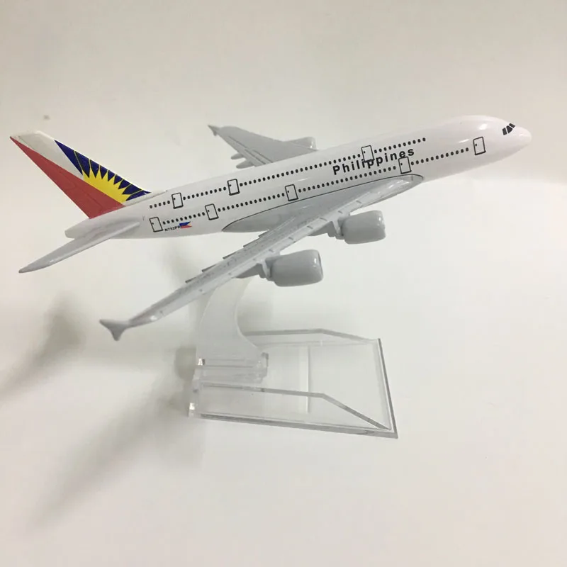 JASON TUTU 16 см Филиппины Airbus A380 модель самолета Модель аэроплана самолет 1:400 литье