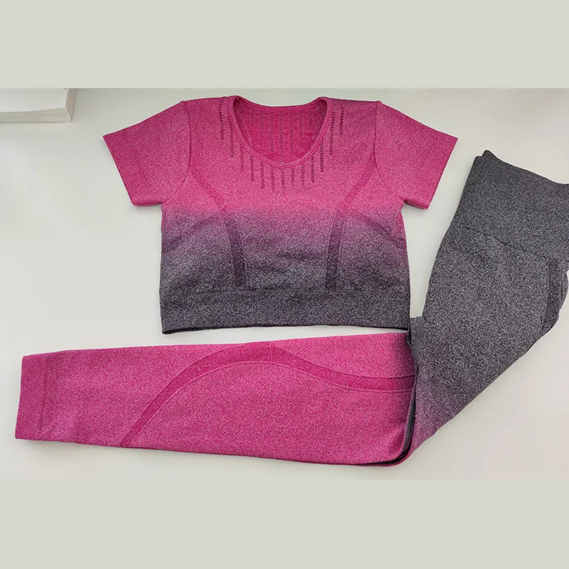 NUONEKO Women Summer Yoga Set Two Pieces Workout Clothes Sports Bra Leggings Fitness Running Tight Set Woman Yoga Outfits NT027