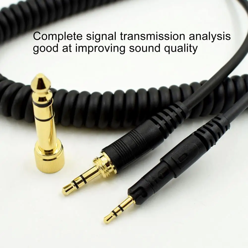 

Earphone Cable Stable High Performance Coiled Practical Earphone Cable for ATH-M60X Headphone audio cable replacement line