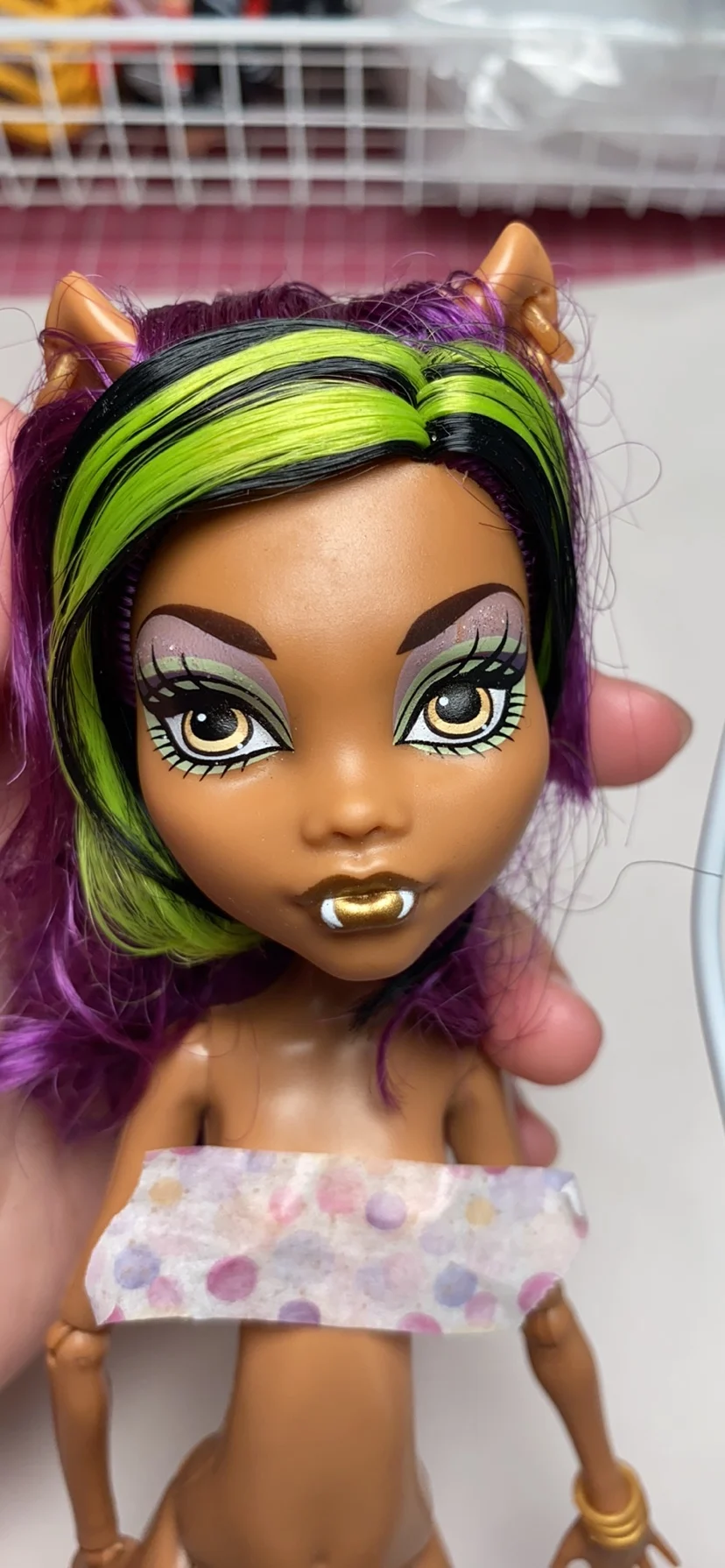 

1 pcs wolf sister Rare Collection Makeup monsters high school ever after high Children Christmas Gift Favor mmdoll