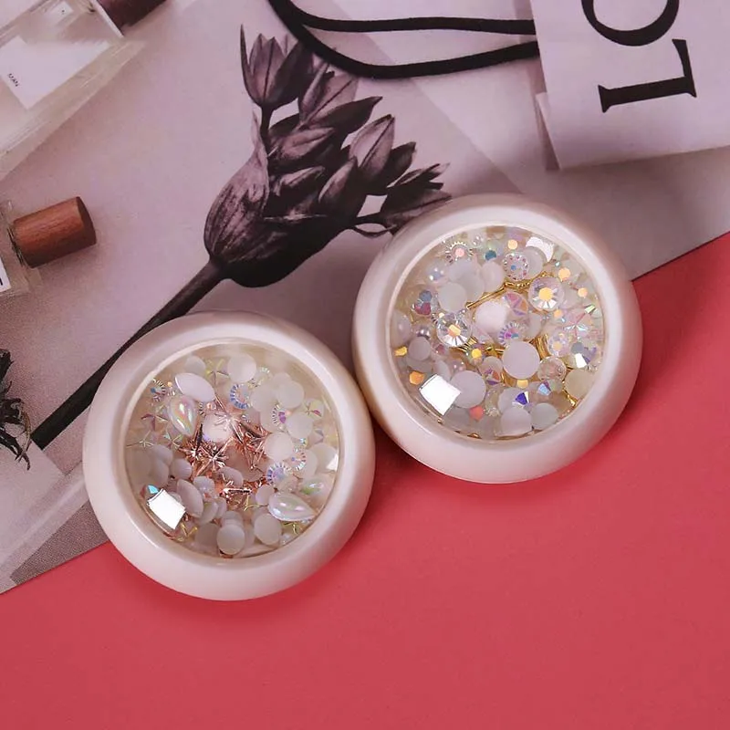 3D Стразы жемчужные камешки для дизайна ногтей разнообразные DIY драгоценные камни