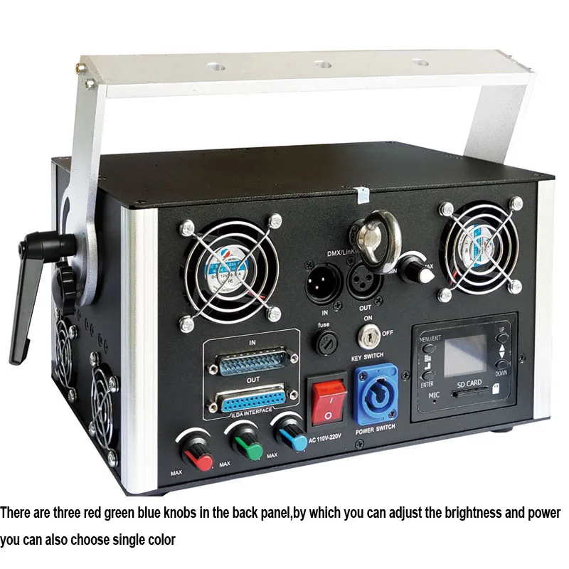 RGB полноцветная Автоматическая Вращающаяся лампа мощностью 3 Вт 4 лазерная сцсветильник с голосовой