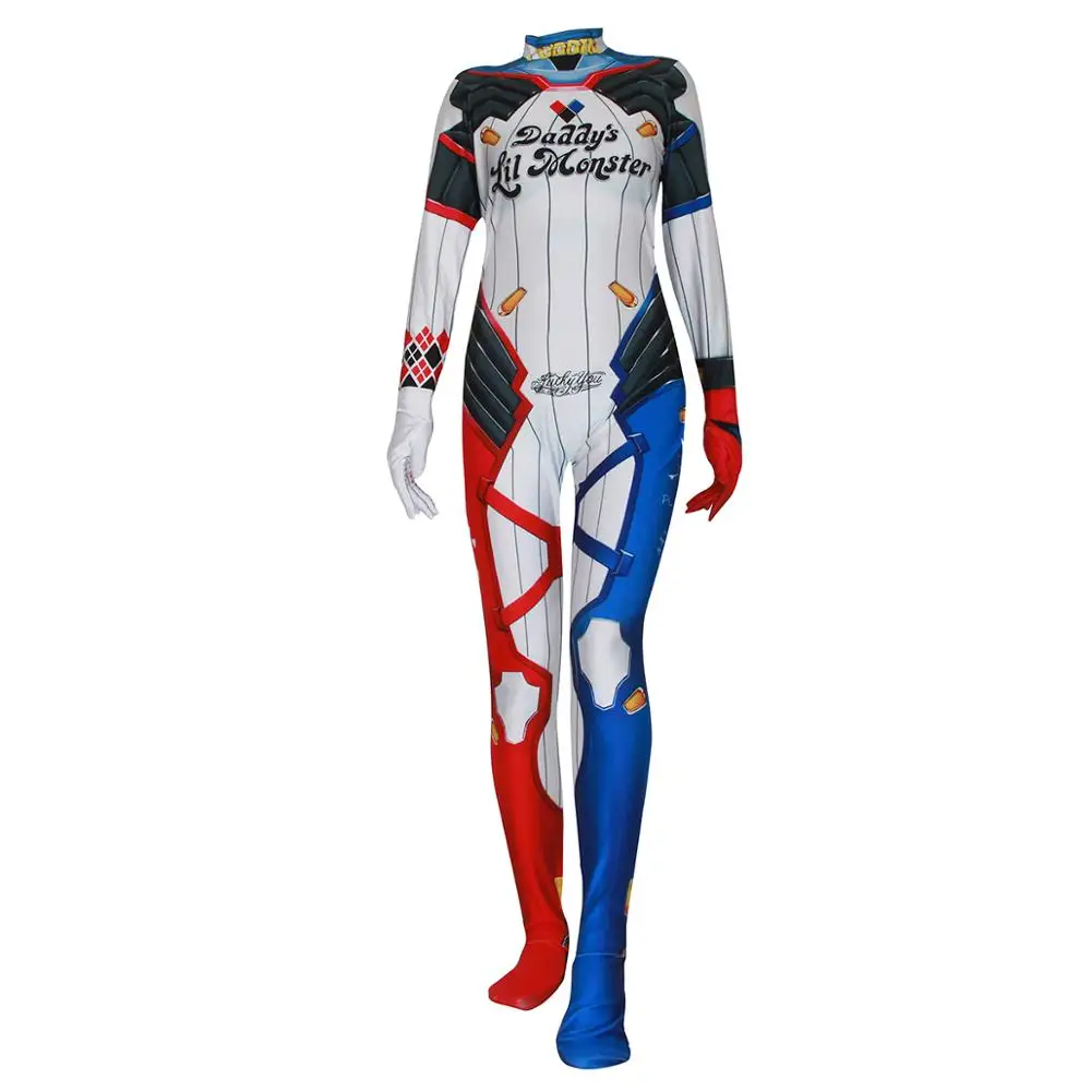 Комбинезон для косплея Harley Quinn из лайкры и спандекса| |