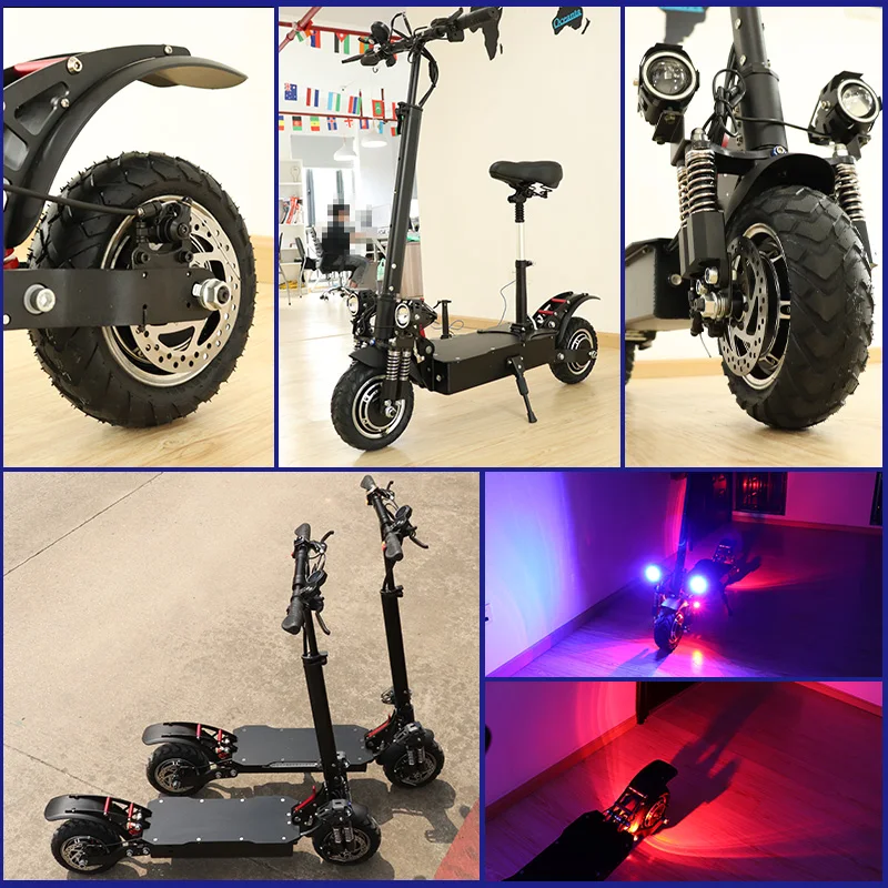 

Electric Scooter Adult 75Km/h E Scooter Kick with 20 Ah Battery Fat Wide Wheel 2600 W Dual Motor Folding E Long Skateboar