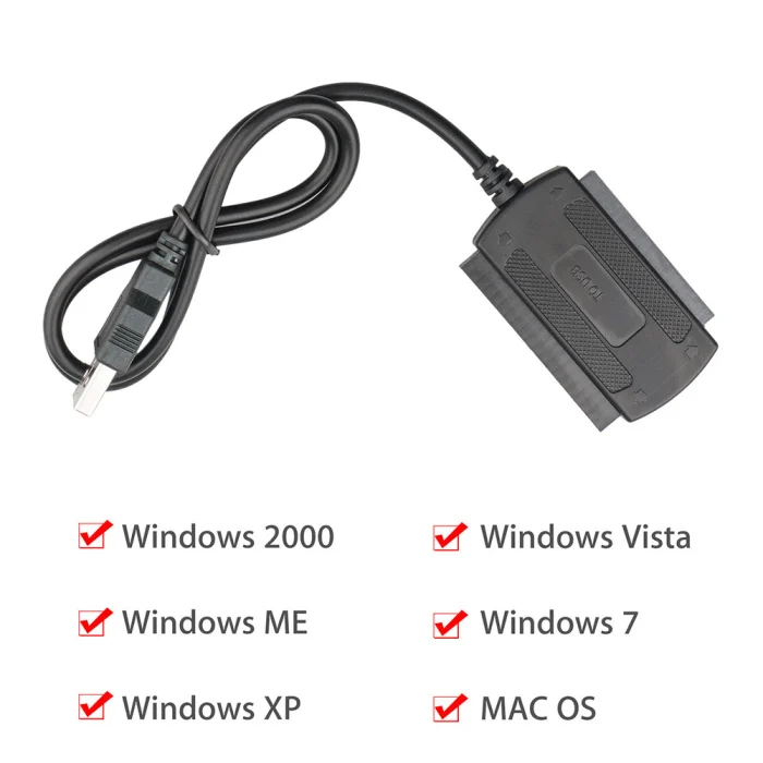 USB 2.0 to IDE/SATA Drive Adapter Converter Cable For Hard Drive Disk 2.5 3 Inch ING-SHIPPING