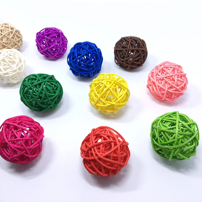 10 шт. разноцветные Ротанговые шары 3 см | Дом и сад