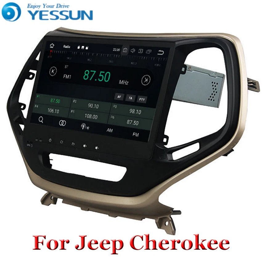 Автомобильный мультимедийный DVD-плеер 10 1 дюймов IPS Android 9 GPS для Jeep Cherokee 2014 2015 2016 2017