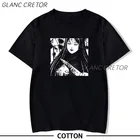 Футболка Junji Ito мужская оверсайз с забавным аниме принтом, хлопковая тенниска в стиле хип-хоп, Повседневная рубашка с круглым вырезом в японском стиле, лето